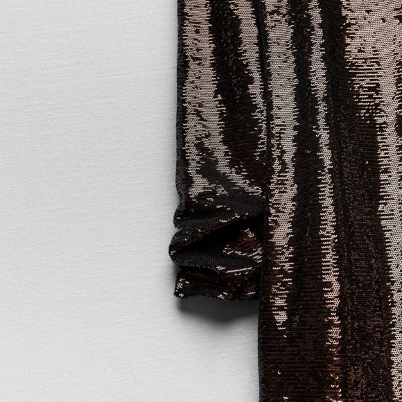 NWT ZARA SEQUIN KNIT DRESS - Picture 11 of 13